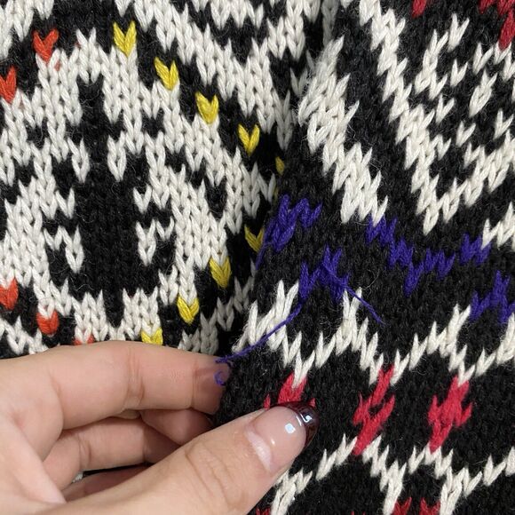 Vintage Prides Landing 90s Colorful Geometric Abstract Crewneck Sweater Size XL - Picture 3 of 6
